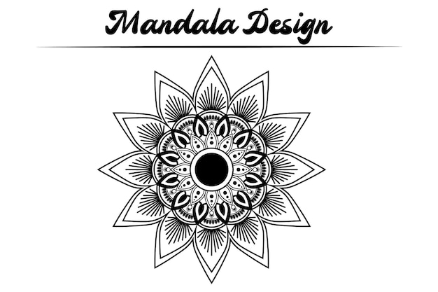 Diseño de mandala de fondo ornamental de lujo floral