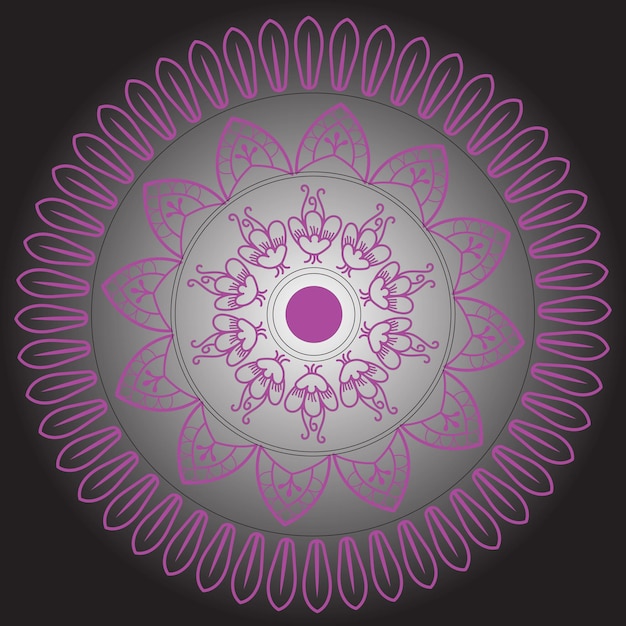 diseño de mandala de hoja