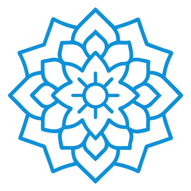 Diseño de mandala islámico con patrones florales abstractos