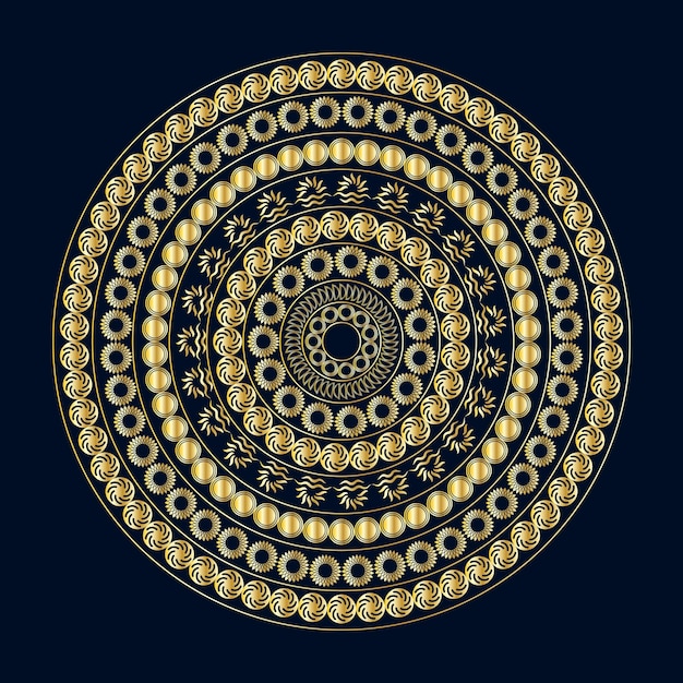 Diseño de mandala de lujo y arte colorido.