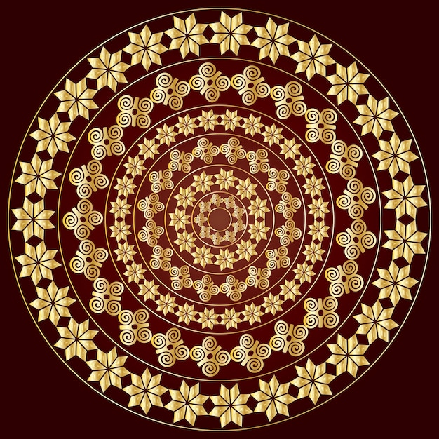 Diseño de mandala de lujo y arte de papel tapiz.