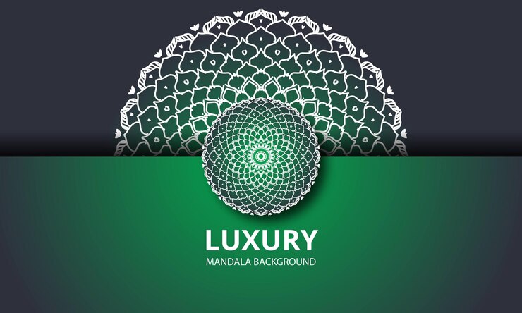 Diseño de mandala de lujo en color dorado.