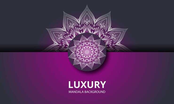 Diseño de mandala de lujo en color dorado.