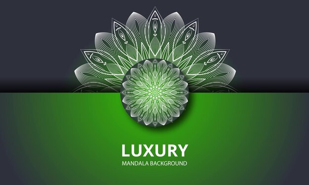 Diseño de mandala de lujo en color dorado.