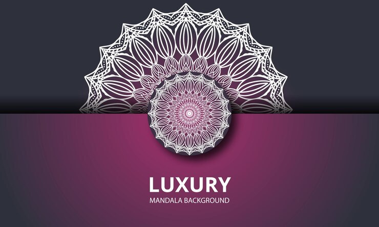Diseño de mandala de lujo en color dorado.