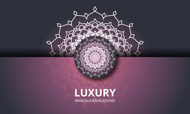 Diseño de mandala de lujo en color dorado.