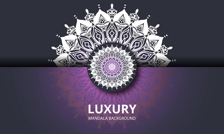 Diseño de mandala de lujo en color dorado.
