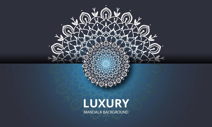 Diseño de mandala de lujo en color dorado.