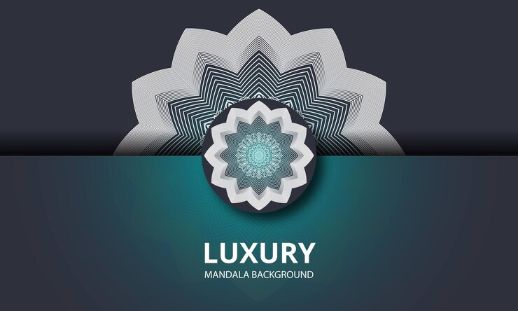 Diseño de mandala de lujo en color dorado.