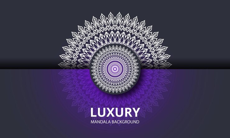 Diseño de mandala de lujo en color dorado.