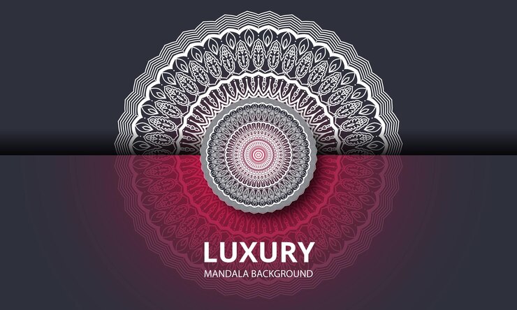 Diseño de mandala de lujo en color dorado.