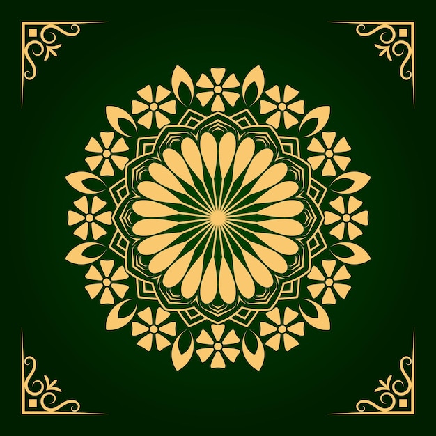 Diseño de mandala de lujo para fondo islámico