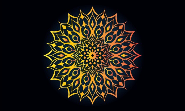 diseño de mandala de lujo fondo vectorial diseño de patrón floral abstracto vintage diseño de camiseta