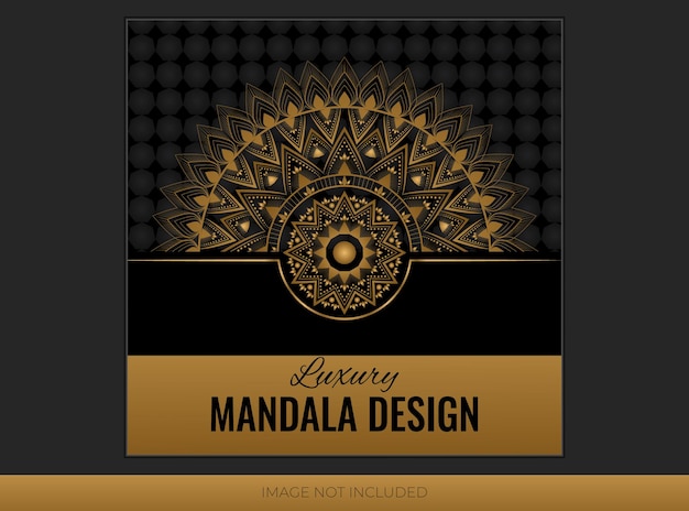 Vector diseño de mandala de lujo moderno y atractivo en elemento vectorial