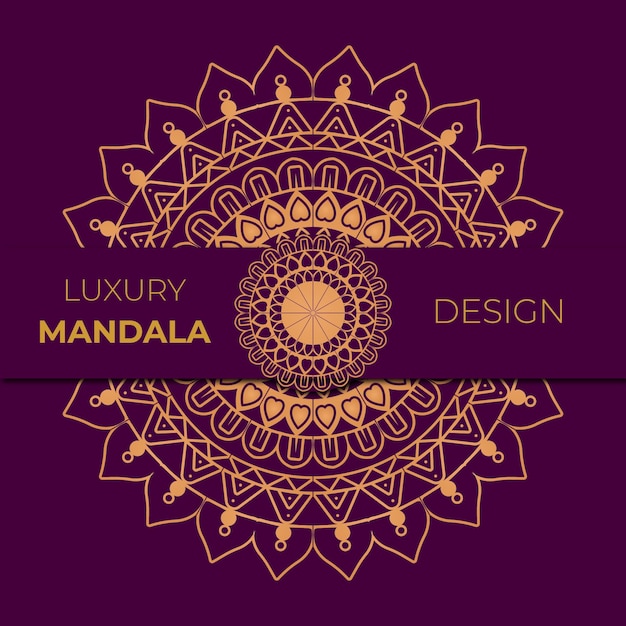 Diseño de mandala de lujo de vector libre