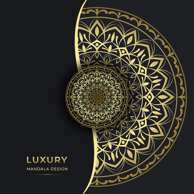 Diseño de mandala de lujo vector premium