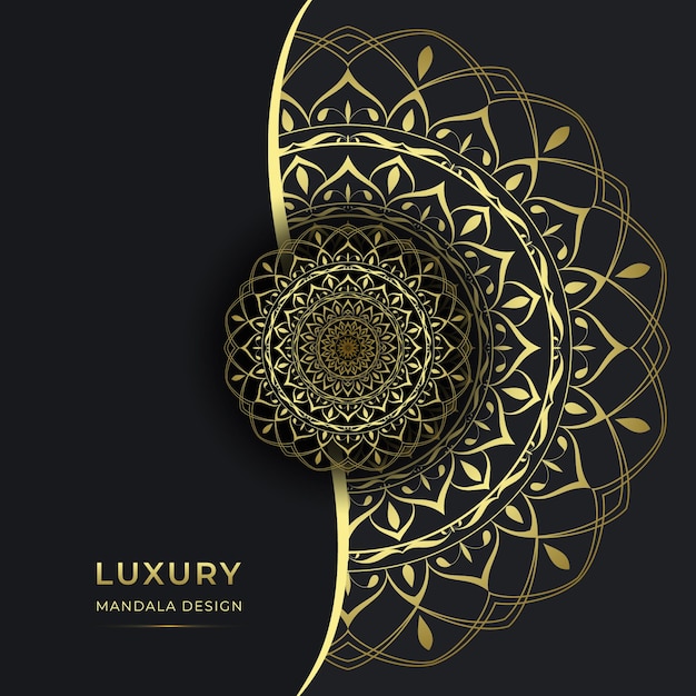 Diseño de mandala de lujo Vector Premium