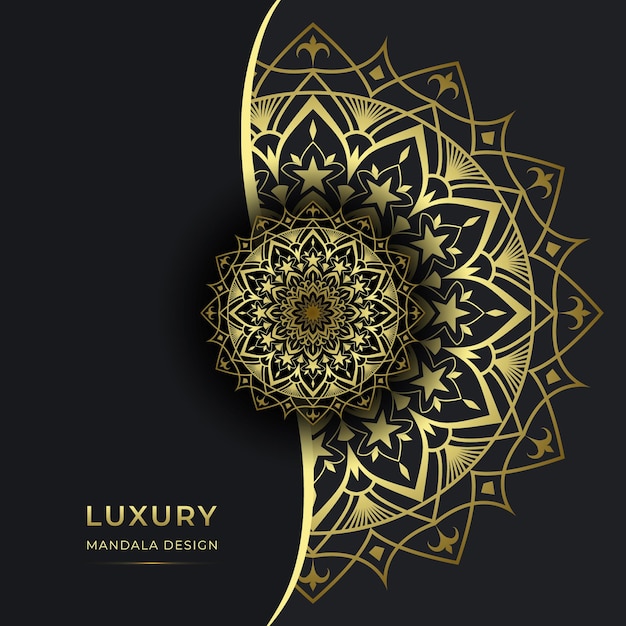 Diseño de mandala de lujo vector premium