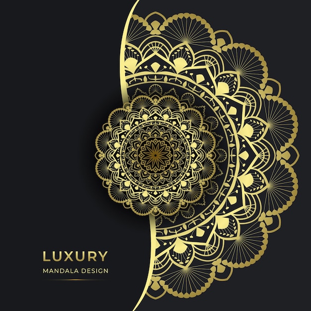 Diseño de mandala de lujo Vector Premium