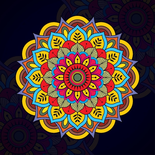 Vector diseño de mandala de lujo