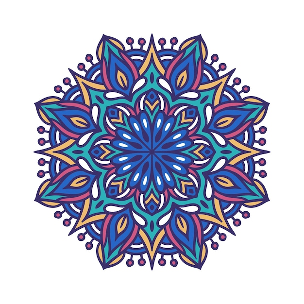 Diseño de mandala mandala azul mandala geométrica