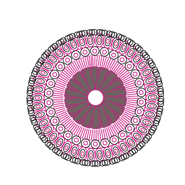 Diseño de mandala con motivo circular.