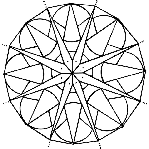 diseño de mandala negro de vector libre
