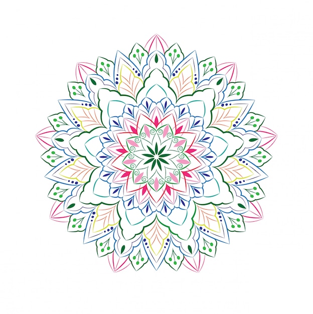 Diseño de mandala ornamental aislado