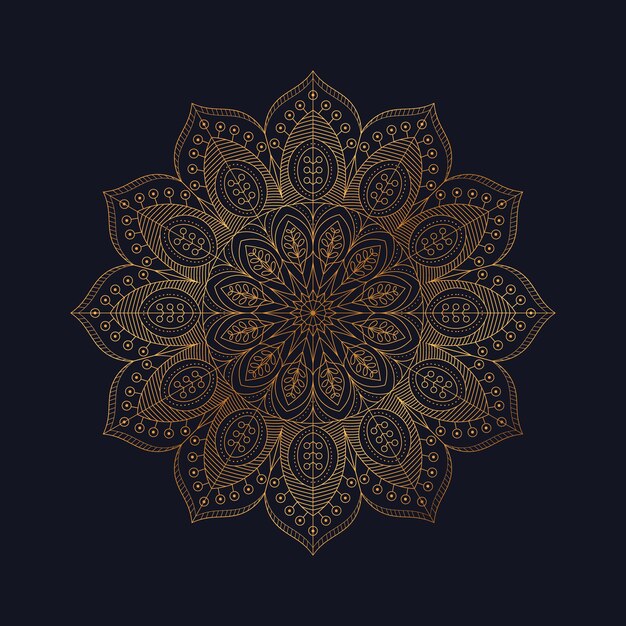 Vector diseño de mandala ornamental de lujo estilo árabe islámico oriental