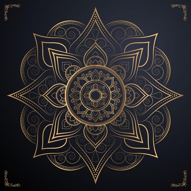 Diseño de mandala ornamental de lujo fondo y archivo de vacador