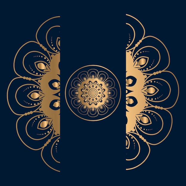 diseño de mandala ornamental de lujo fondo en color oro
