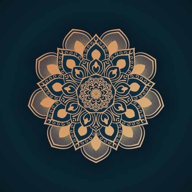 Diseño de mandala ornamental de lujo con un fondo