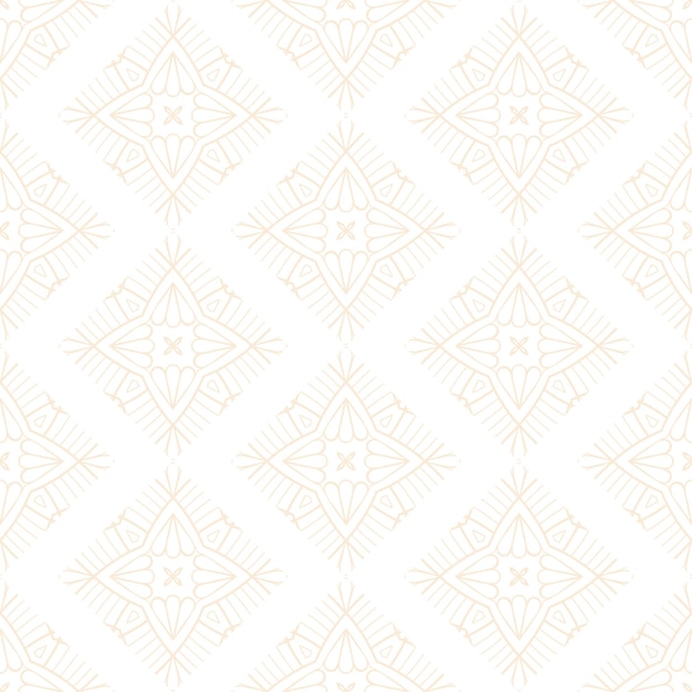 Diseño de mandala ornamental de lujo de patrones sin fisuras en color dorado
