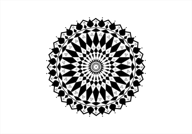 Diseño de mandala ornamental de lujo vectorial para página o fondo para colorear para adultos