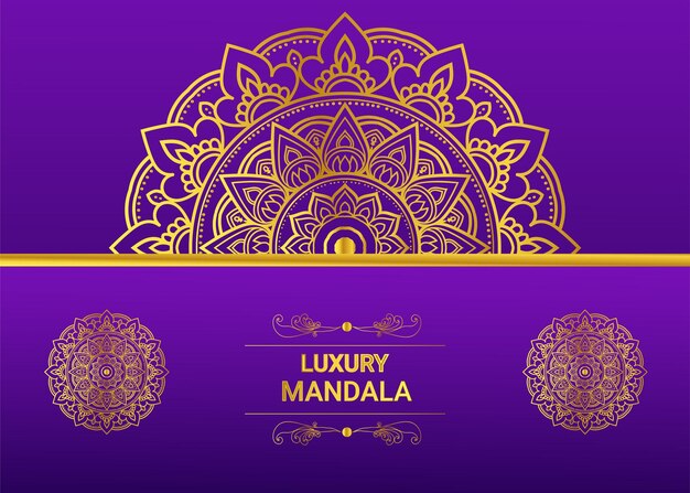 Diseño de mandala ornamental de lujo vectorial
