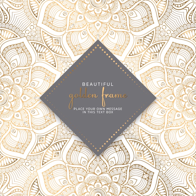 Diseño de mandala ornamental de lujo