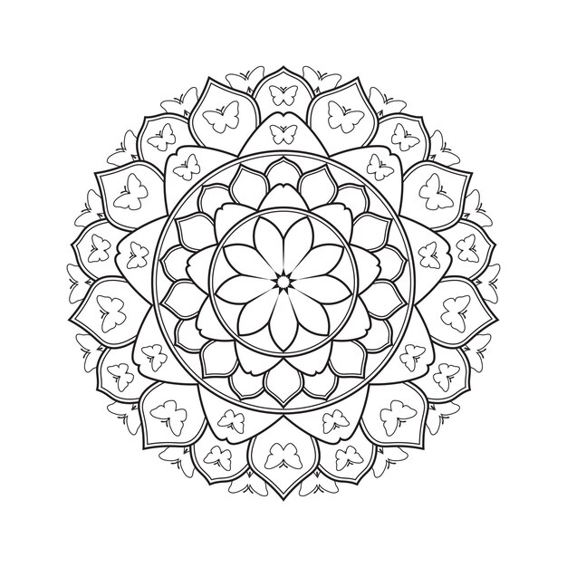 Diseño de mandala ornamental de lujo