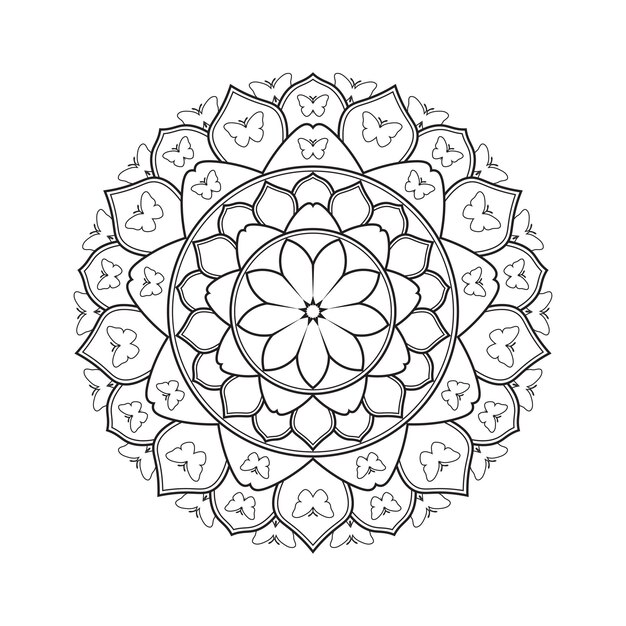 Diseño de mandala ornamental de lujo