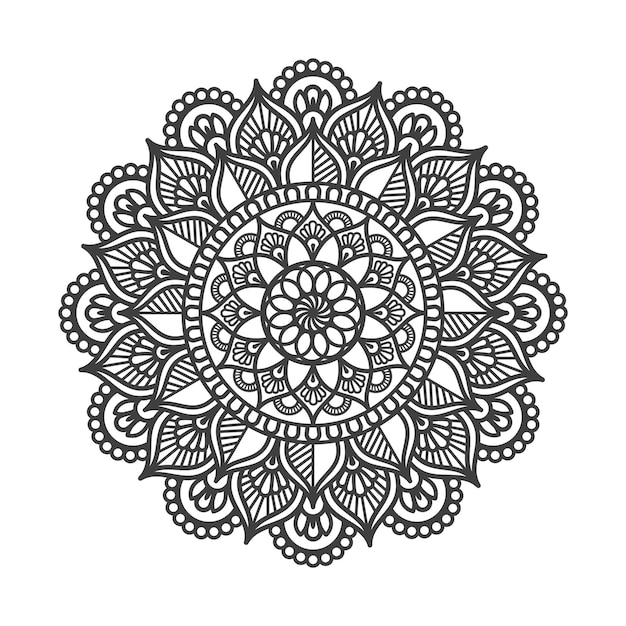 Vector diseño de mandala ornamental de lujo