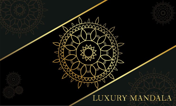 Diseño de Mandala de Oro de lujo