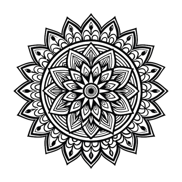 Diseño de Mandala Página para colorear para KDP Interiores