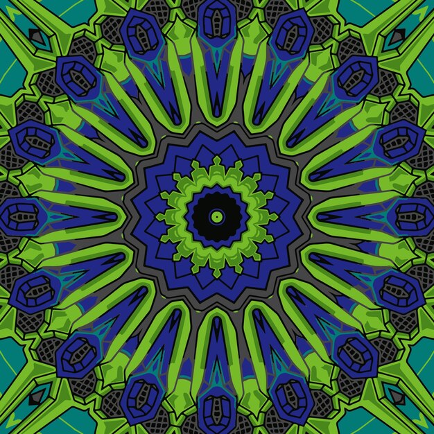 Diseño de mandala de patrones sin fisuras coloridos