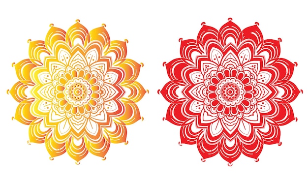 Diseño de mandala plantilla de mandala