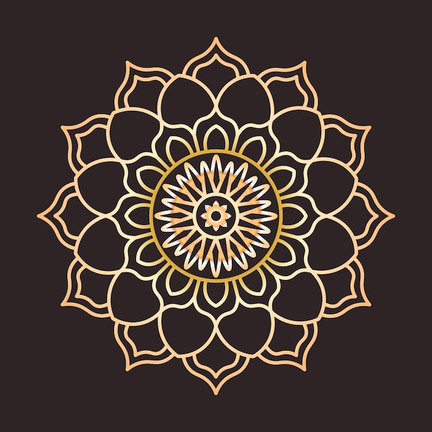 diseño de mandala relajante y fácil arte de mandala para diseño de tatuaje diseño vectorial de mandala