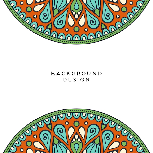 Diseño de mandala sobre fondo blanco en blanco