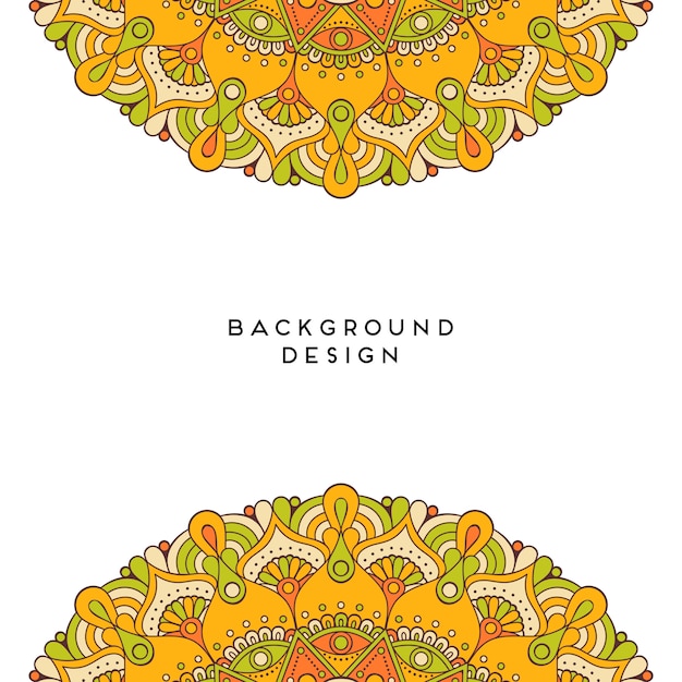 Diseño de mandala sobre fondo blanco en blanco