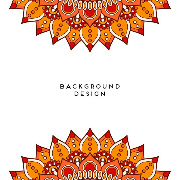 Diseño de mandala sobre fondo blanco en blanco