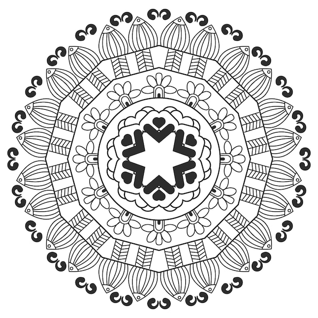 Diseño de mandala de vector