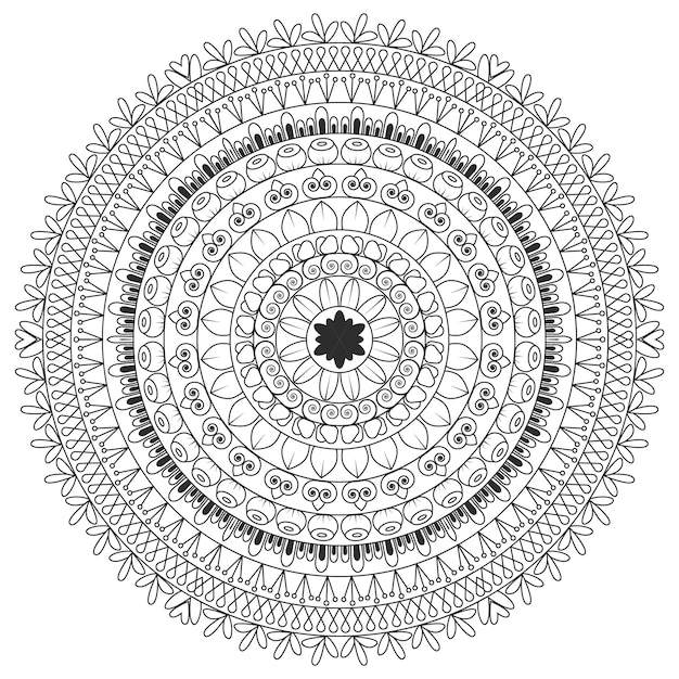 Diseño de mandala de vector