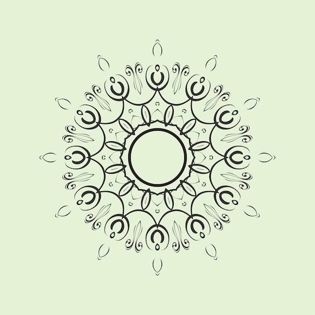 Vector diseño de mandala vectorial de arte islámico y moderno en colores